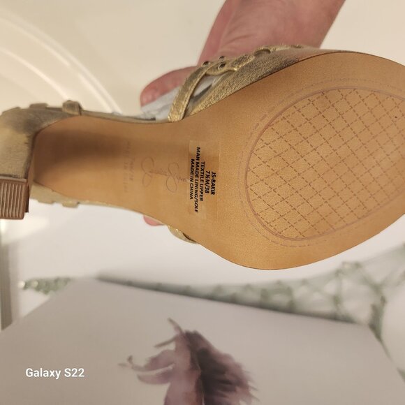 Jessica Simpson Women's Bakir Gold T-Strap Dress Platform Heels Size Various - Picture 5 of 15